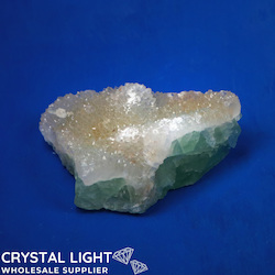 Small Crystal Specimens: Green Fluorite with Quartz Specimen