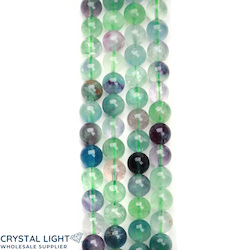 8mm Bead: Rainbow Fluorite Beads 8mm