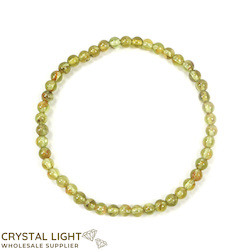 4-7mm Round Bead Bracelets: Peridot Bracelet 4mm