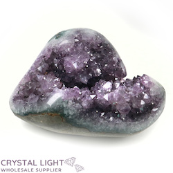 Single Druse Pieces: Amethyst Semi Polished Druse