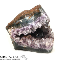 Single Druse Pieces: Amethyst Semi Polished Druse