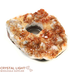 Candle Holders: Citrine Druse Candle Holder