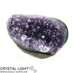 Single Druse Pieces: Amethyst Semi Polished Druse