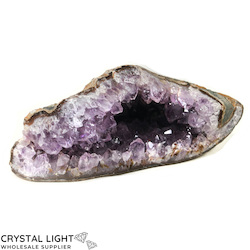 Single Druse Pieces: Amethyst Semi Polished Druse