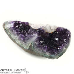 Single Druse Pieces: Amethyst Semi Polished Druse