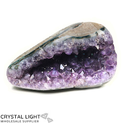 Single Druse Pieces: Amethyst Semi Polished Druse