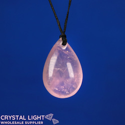 Necklaces: Rose Quartz Drop Necklace