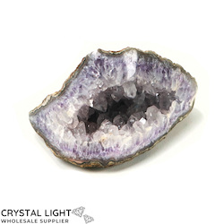 Single Druse Pieces: Amethyst Semi Polished Geode