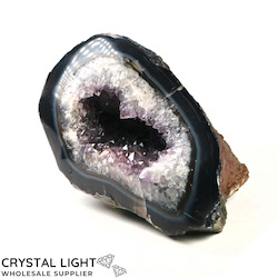 Single Druse Pieces: Amethyst Semi Polished Druse