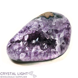 Single Druse Pieces: Amethyst Semi Polished Druse