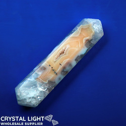 Double Terminated Polished Points: Agate Druse DT Point