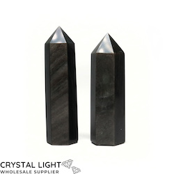 Polished Point Lots: Silversheen Obsidian Point Lot