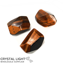 Faceted Shapes: Tigers Eye Faceted Lot