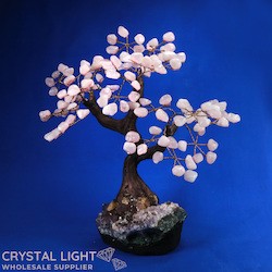 Medium Trees: Rose Quartz Druse Tree (Single)