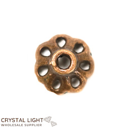 Bead Caps: Antique Bronze Flower Bead Cap /10g