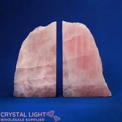 Bookends: Rose Quartz Bookends