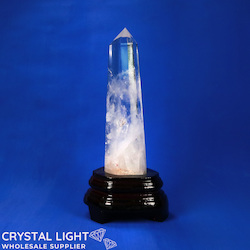 Display Pieces on Stand: Clear Quartz Point on Stand