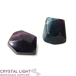 Faceted Shapes: Rainbow Fluorite Faceted Lot