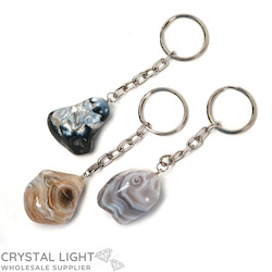 Keychains: Agate Tumble Keychain Lot