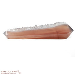 Double Terminated Polished Points: Agate Druse DT Point