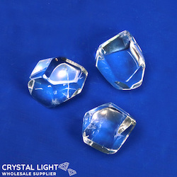 Faceted Shapes: Clear Quartz Faceted Shape Lot