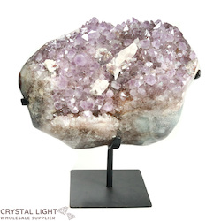 Display Pieces on Stand: Amethyst Polished Druse on Stand