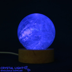 Sphere Lamps: Quartz Sphere on LED Stand