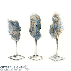 Display Pieces on Stand: Blue Kyanite on Metal Stand