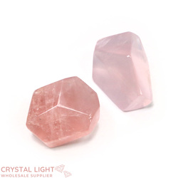 Faceted Shapes: Rose Quartz Faceted Shape Lot