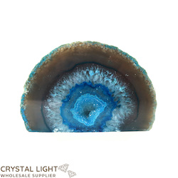 Agate Geodes: Blue Agate Cut Base