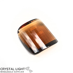 Cut Gemstones: Beer Quartz Rounded Square Gemstone