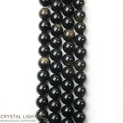 8mm Bead: Goldsheen Obsidian 8mm Beads