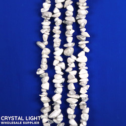 Chip Beads: Howlite Chip Beads