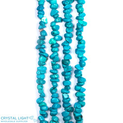 Chip Beads: Blue Howlite Chip Beads