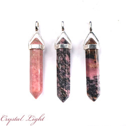 Terminated Pendant: Rhodonite DT Pendant Sterling Silver