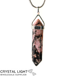 Terminated Pendant: Rhodonite DT Pendant Sterling Silver