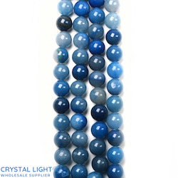 8mm Bead: Blue Quartz 8mm Round Beads