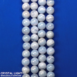 8mm Bead: Blue Lace Agate Beads 8mm