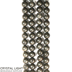 8mm Bead: Pyrite 8mm Round Beads