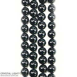 8mm Bead: Black Tourmaline Beads 8mm