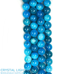 8mm Bead: Blue Apatite 8mm Round Beads