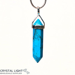 Terminated Pendant: Blue Howlite DT Pendant /Sterling Silver