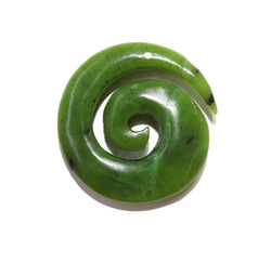 BC Jade Pendants: Nephrite Jade Spiral Pendant