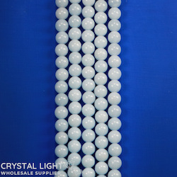 4,6 & 7mm Bead: Angelite 6mm Round Beads