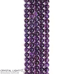 4,6 & 7mm Bead: Amethyst 6mm Round Beads