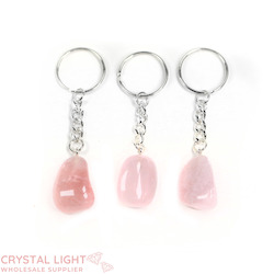 Keychains: Rose Quartz Tumble Keychain