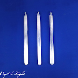 Wands: Selenite Point Wand Thin