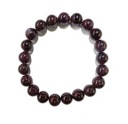 10mm Round Bead Bracelets: Garnet Bracelet 10mm