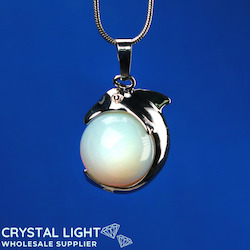 Sphere Pendants: Opalite Dolphin Sphere Pendant