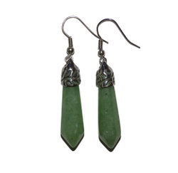 Earrings: Aventurine Point Earrings